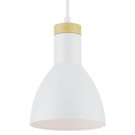 A large image of the Globe Electric 60765 Matte White / Wood