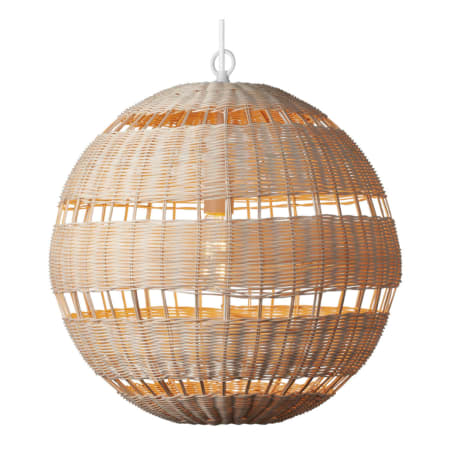 A large image of the Globe Electric 61015 White / Natural Woven Twine