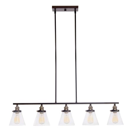 A large image of the Globe Electric 64934 Oil Rubbed Bronze and Antique Brass Finish