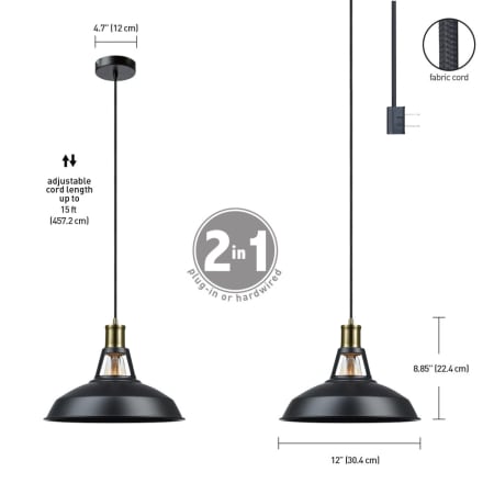 A large image of the Globe Electric 65712 Call Outs