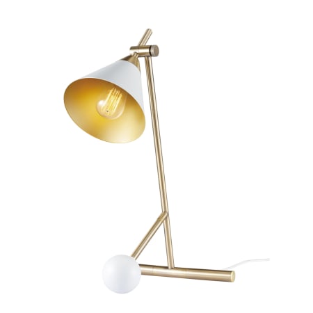 A large image of the Globe Electric 67353 Matte White / Gold