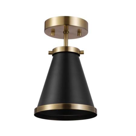 A large image of the Globe Electric 91002517 Black / Brass