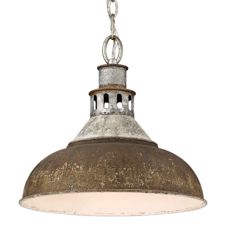 A large image of the Golden Lighting 0865-L Aged Galvanize Steel / Antique Rust