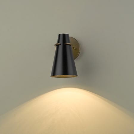 A large image of the Golden Lighting 2122-1W Lifestyle - Black