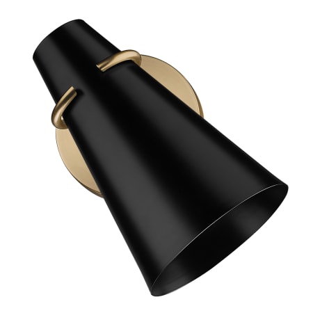 A large image of the Golden Lighting 2122-1W Angled - Black