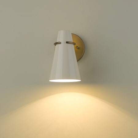 A large image of the Golden Lighting 2122-1W Lifestyle - Glossy Ecru