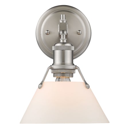 A large image of the Golden Lighting 3306-BA1 PW Pewter with Opal Shades
