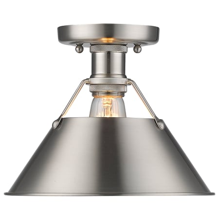 A large image of the Golden Lighting 3306-FM PW Pewter