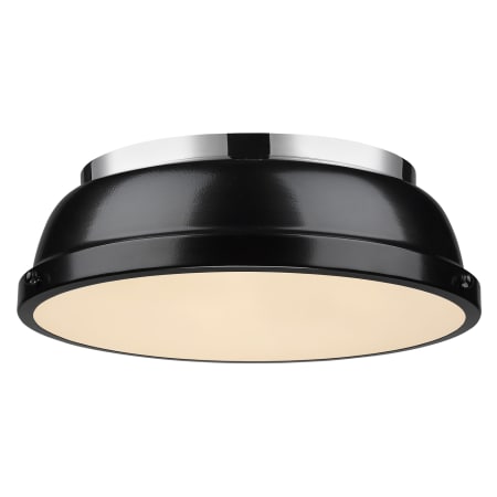 A large image of the Golden Lighting 3602-14-CH Chrome / Black