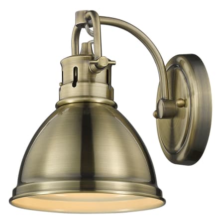 A large image of the Golden Lighting 3602-BA1-AB Aged Brass / Aged Brass
