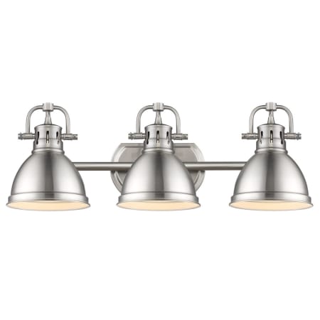 A large image of the Golden Lighting 3602-BA3-PW Pewter