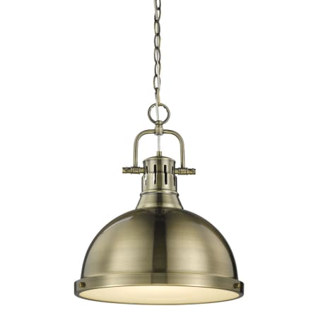 A large image of the Golden Lighting 3602-L-AB Aged Brass / Aged Brass