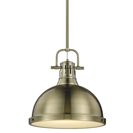 A large image of the Golden Lighting 3604-L-AB Aged Brass / Aged Brass