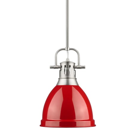 A large image of the Golden Lighting 3604-S-PW Red