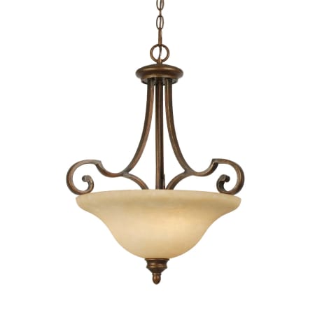 A large image of the Golden Lighting 3711-3P Champagne Bronze
