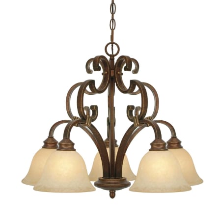 A large image of the Golden Lighting 3711-D5 Champagne Bronze