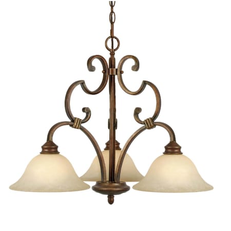 A large image of the Golden Lighting 3711-ND3 Champagne Bronze