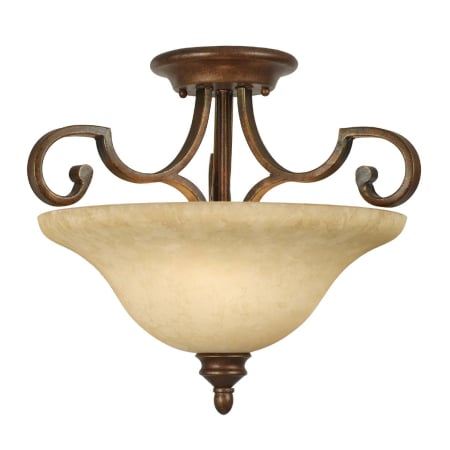 A large image of the Golden Lighting 3711-SF Champagne Bronze