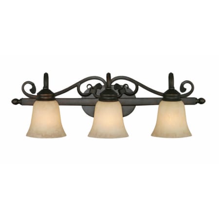 A large image of the Golden Lighting 4074-3 Rubbed Bronze