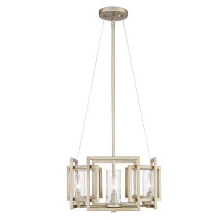 A large image of the Golden Lighting 6068-4P Chandelier with Canopy - WG