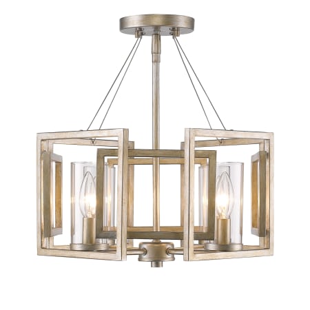 A large image of the Golden Lighting 6068-SF White Gold
