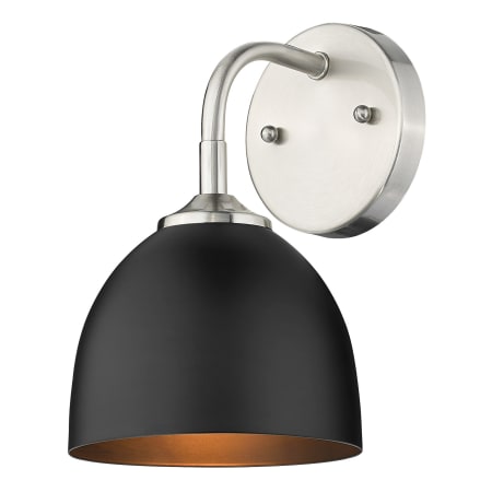 A large image of the Golden Lighting 6956-1W BLK Pewter