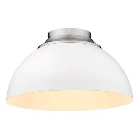 A large image of the Golden Lighting 6956-FM WHT Pewter