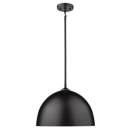 A large image of the Golden Lighting 6956-L Pendant with Canopy - BLK-BLK