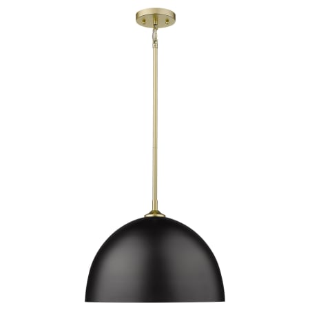 A large image of the Golden Lighting 6956-L Pendant with Canopy - OG-BLK