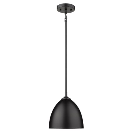A large image of the Golden Lighting 6956-S Pendant with Canopy - BLK-BLK