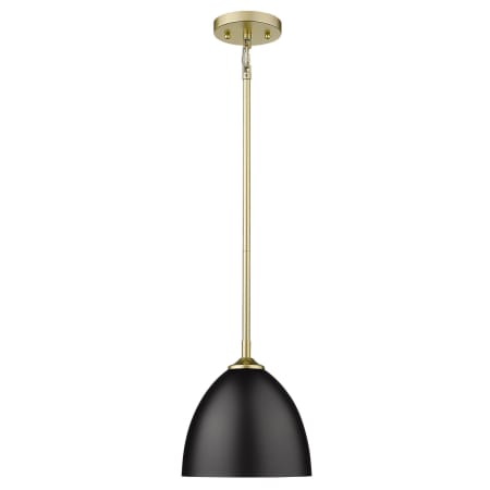 A large image of the Golden Lighting 6956-S Pendant with Canopy - OG-BLK