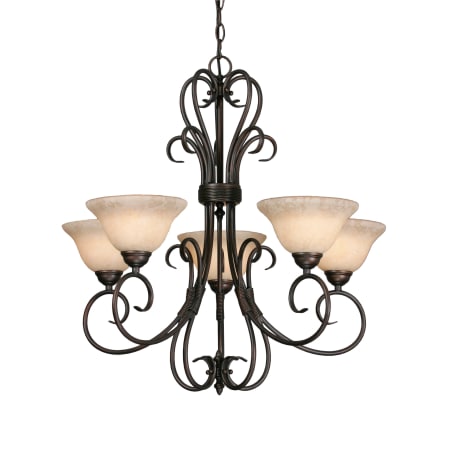 A large image of the Golden Lighting 8606-5 Rubbed Bronze