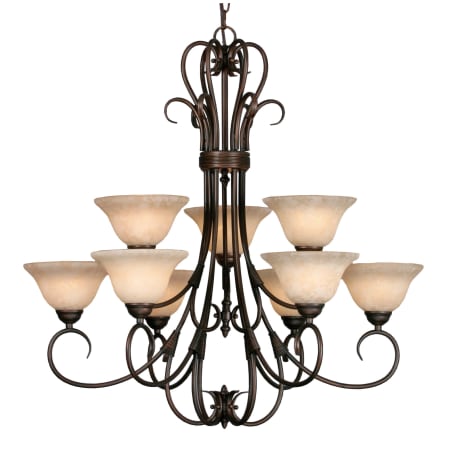 A large image of the Golden Lighting 8606-9 Rubbed Bronze