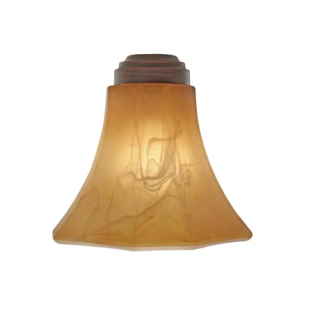 A large image of the Golden Lighting G7158-5-CANM Chiseled Antique Marble Glass