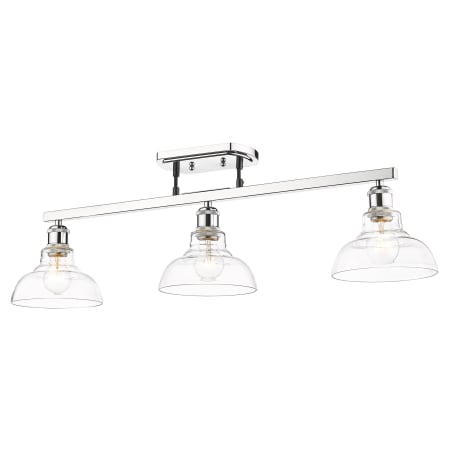 A large image of the Golden Lighting 0305-3SF CLR Chrome