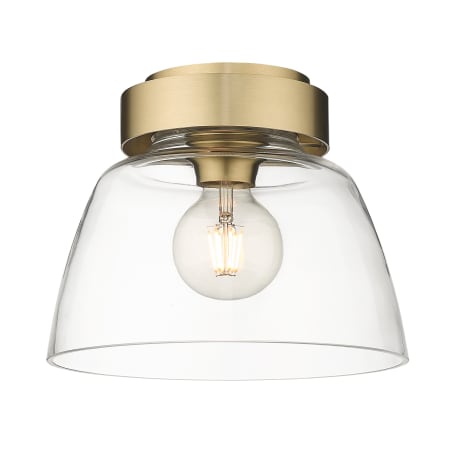 A large image of the Golden Lighting 0314-FM10 CLR Brushed Champagne Bronze