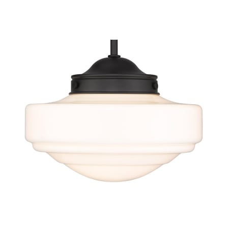 A large image of the Golden Lighting 0508-M Matte Black / Vintage Milk Glass