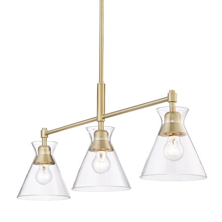 A large image of the Golden Lighting 0511-LP CLR Brushed Champagne Bronze