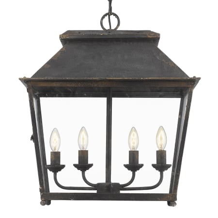 A large image of the Golden Lighting 0804-4P Antique Black Iron