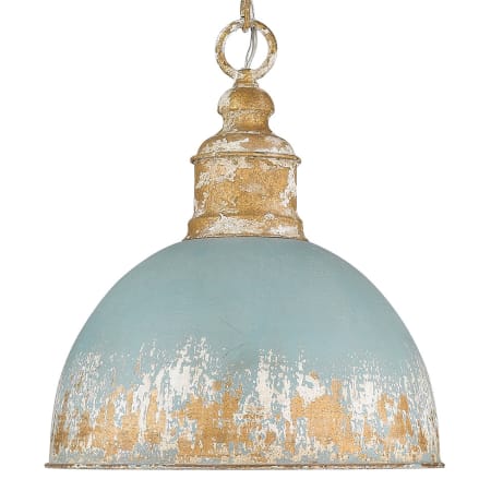 A large image of the Golden Lighting 0809-M Vintage Gold / Teal