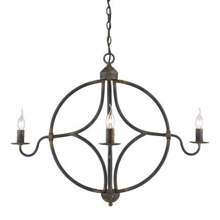 A large image of the Golden Lighting 0830-4 Antique Black Iron