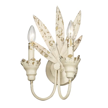 A large image of the Golden Lighting 0846-2W Antique Ivory