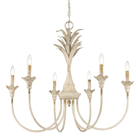 A large image of the Golden Lighting 0846-6 Antique Ivory