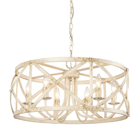 A large image of the Golden Lighting 0890-6 Antique Ivory