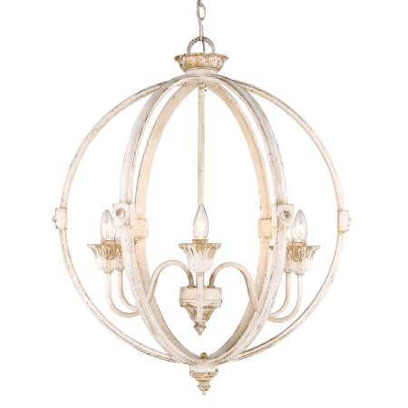 A large image of the Golden Lighting 0892-6 Antique Ivory