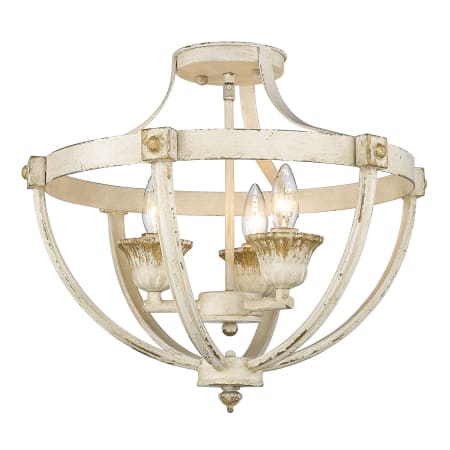 A large image of the Golden Lighting 0892-SF Antique Ivory