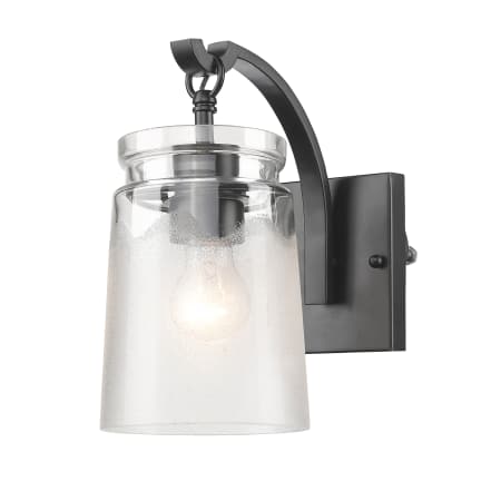 A large image of the Golden Lighting 1405-1W BLK Golden Lighting 1405-1W BLK