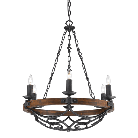 A large image of the Golden Lighting 1821-6 Black Iron