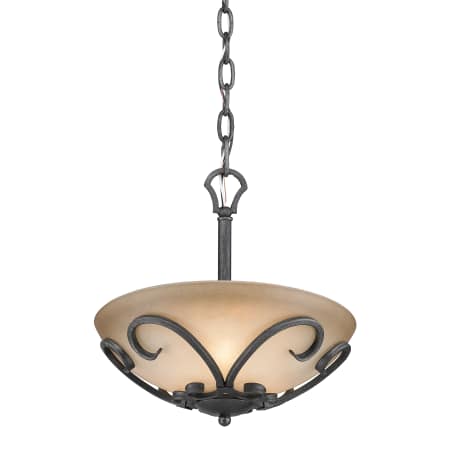 A large image of the Golden Lighting 1821-SF Black Iron