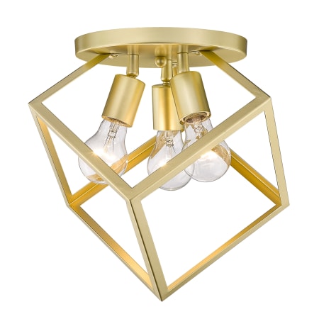 A large image of the Golden Lighting 2086-3SF Olympic Gold